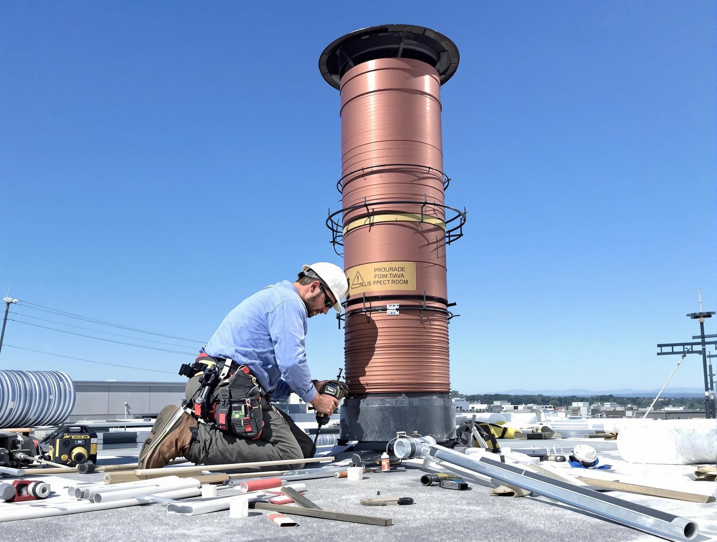 Installed chimney liner by Berkeley Chimney Sweep in Berkeley, NJ