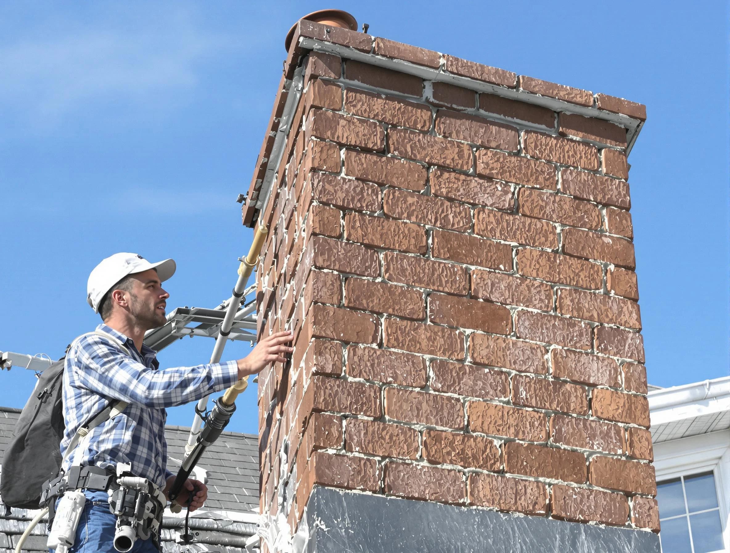 Brickwork for a chimney rebuild by Berkeley Chimney Sweep in Berkeley, NJ