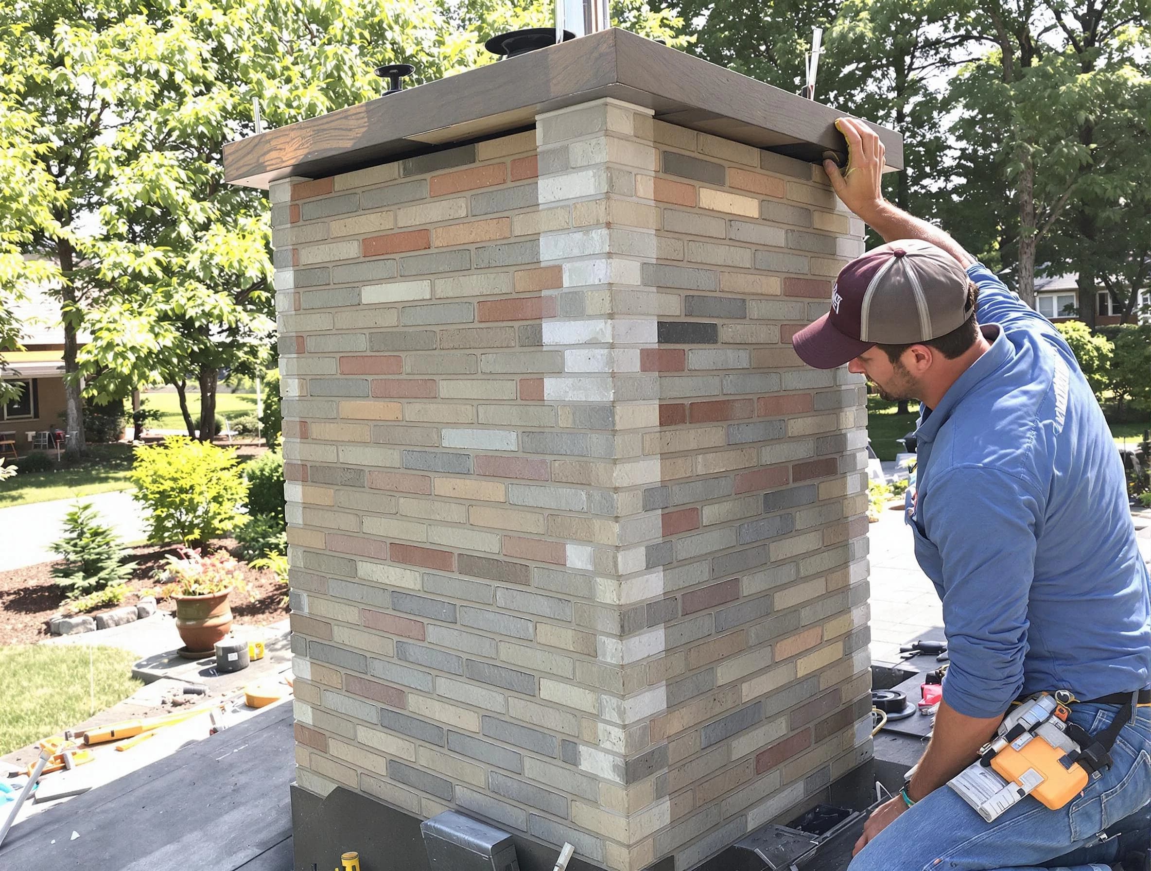 Berkeley Chimney Sweep completing a modern chimney remodel in Berkeley, NJ