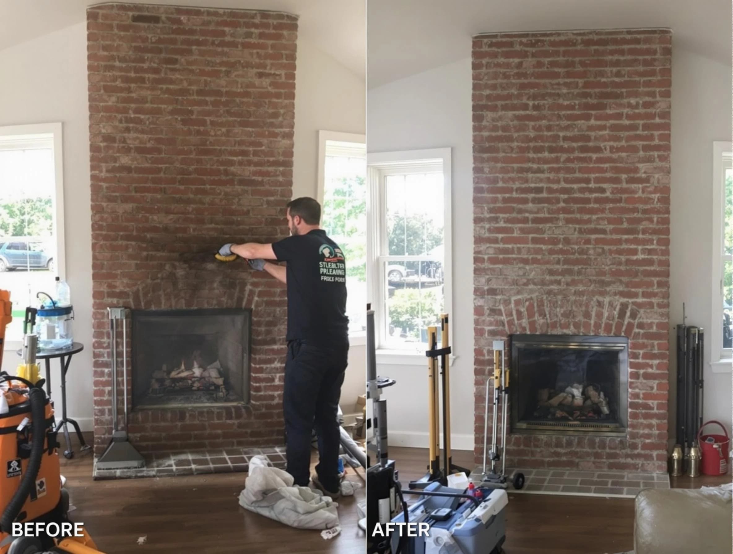 Finished chimney sweeping service by Berkeley Chimney Sweep in Berkeley, NJ