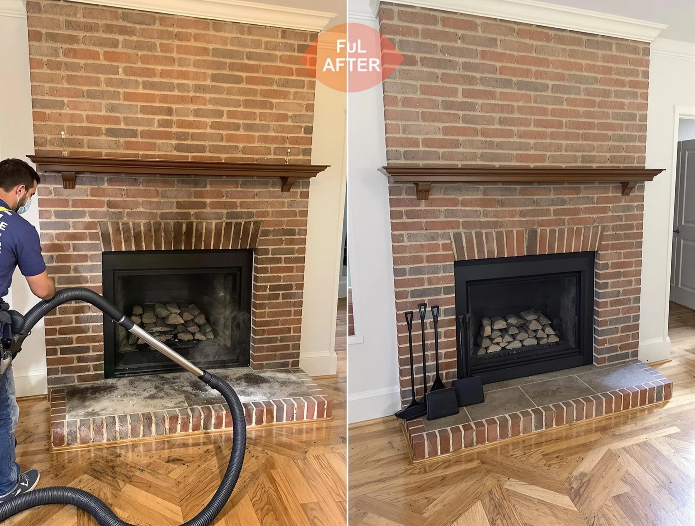 Berkeley Chimney Sweep carefully sanitizing a fireplace in Berkeley, NJ