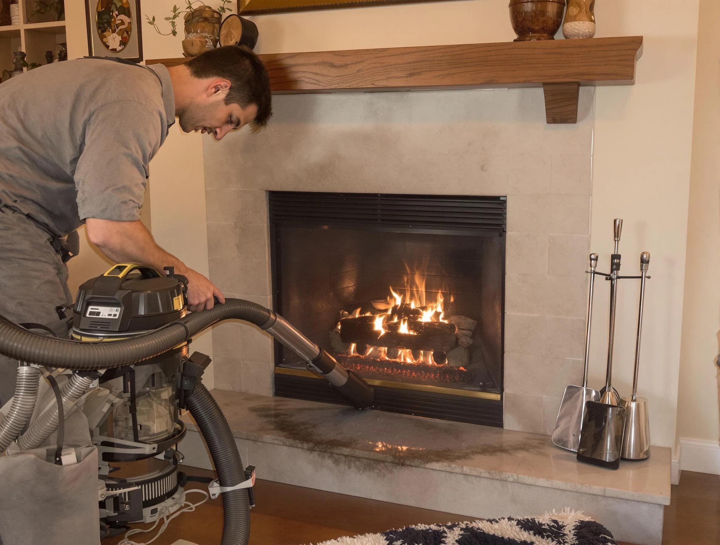 Routine fireplace upkeep by Berkeley Chimney Sweep in Berkeley, NJ