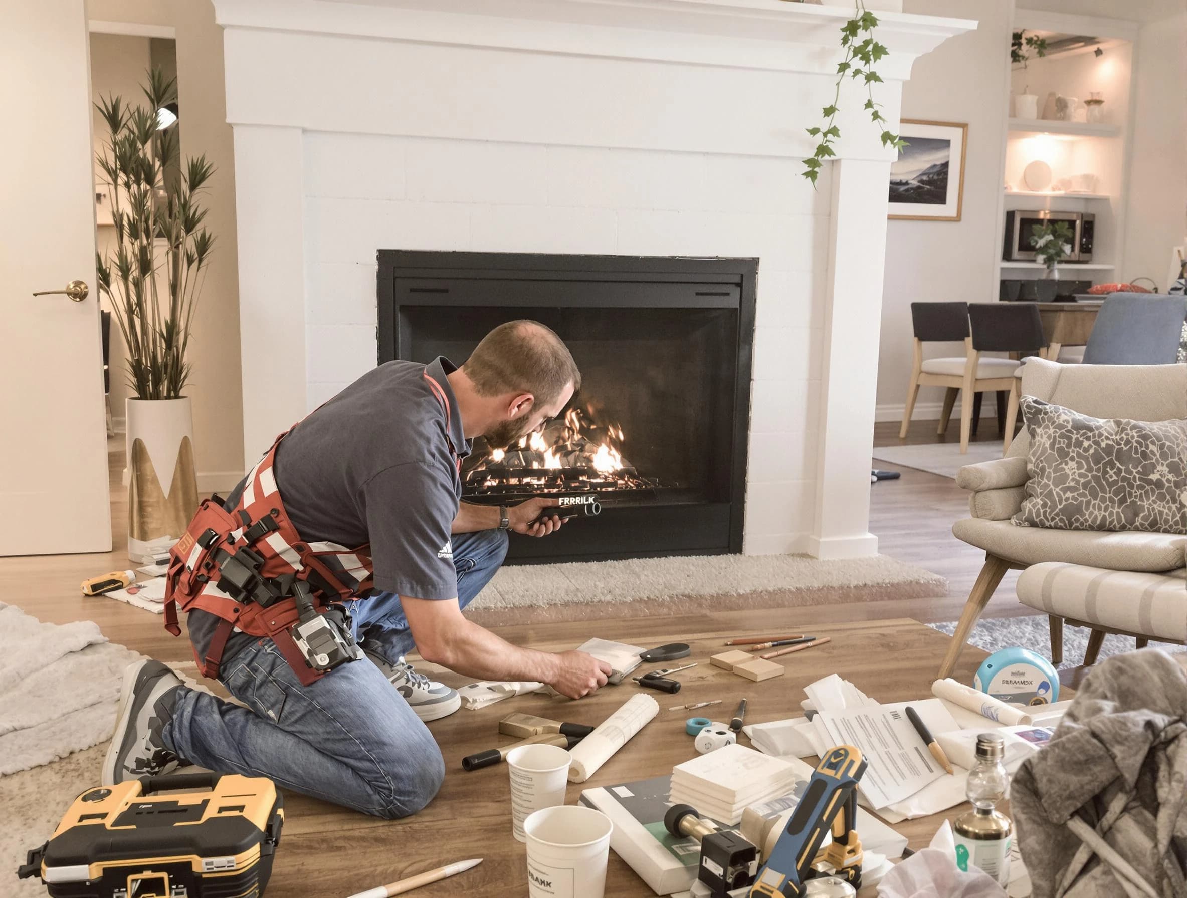 Berkeley Chimney Sweep performing fireplace repair in Berkeley, NJ