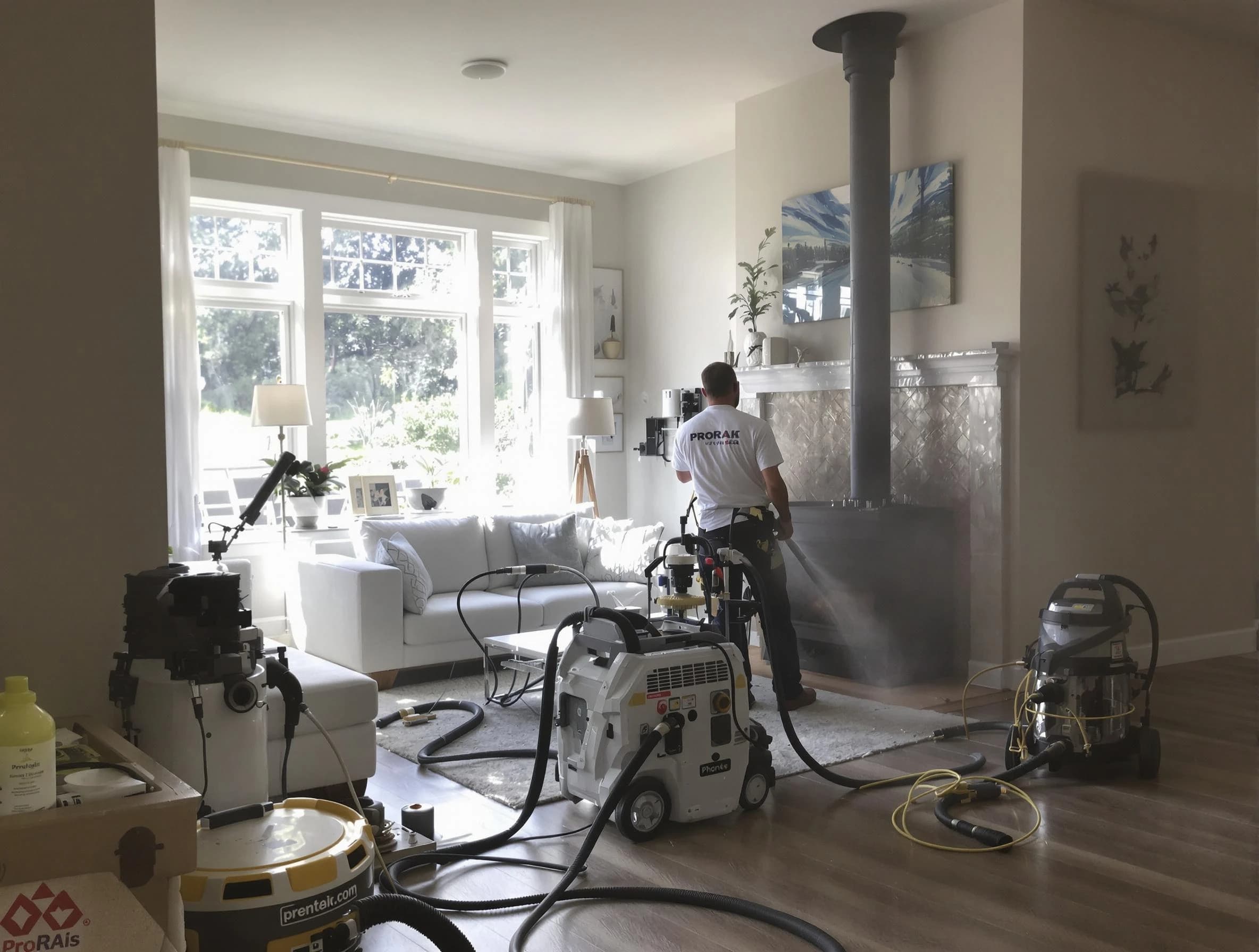 Soot removal service by Berkeley Chimney Sweep for a fireplace in Berkeley, NJ